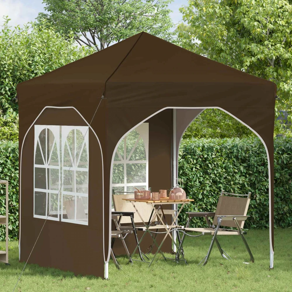 Pop-up šventinis palapinė 192 x 192 x 245 cm Taupe