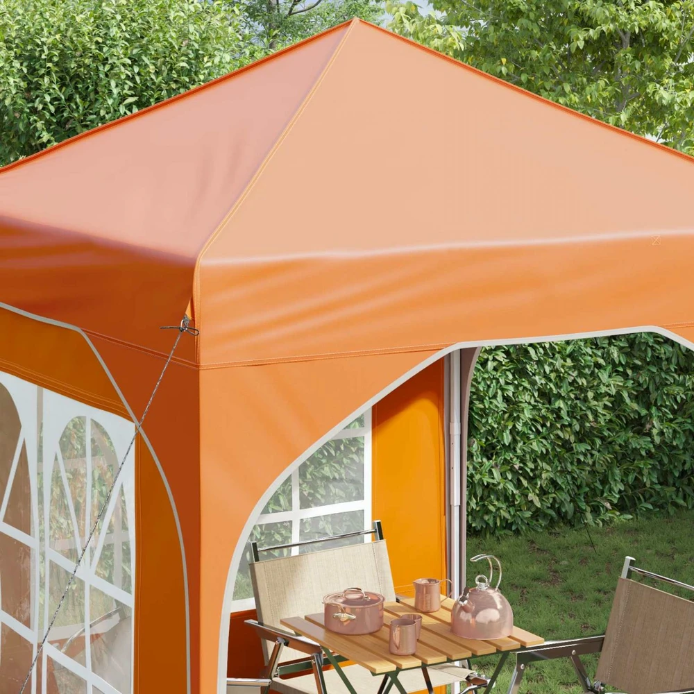 Pop-up šventinis palapinė 192 x 192 x 245 cm Oranžinė