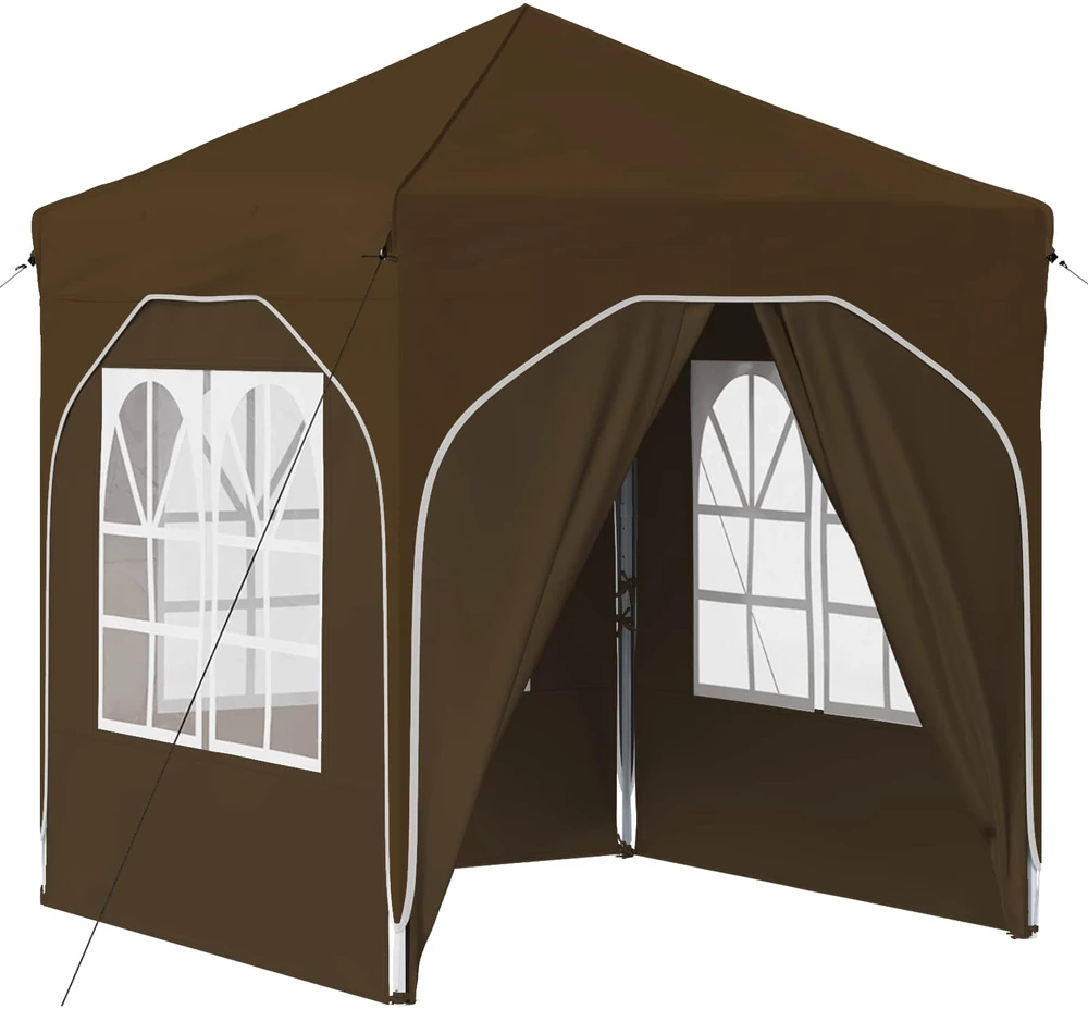 Pop-up šventinis palapinė 192 x 192 x 245 cm Taupe
