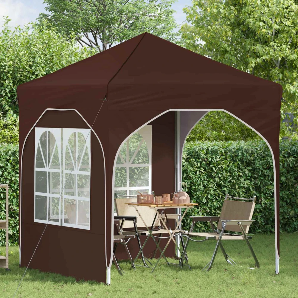 Pop-up šventinis palapinė 192 x 192 x 245 cm Ruda