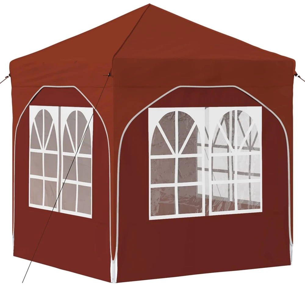 Pop-up šventinis palapinė 192 x 192 x 245 cm Terakotos