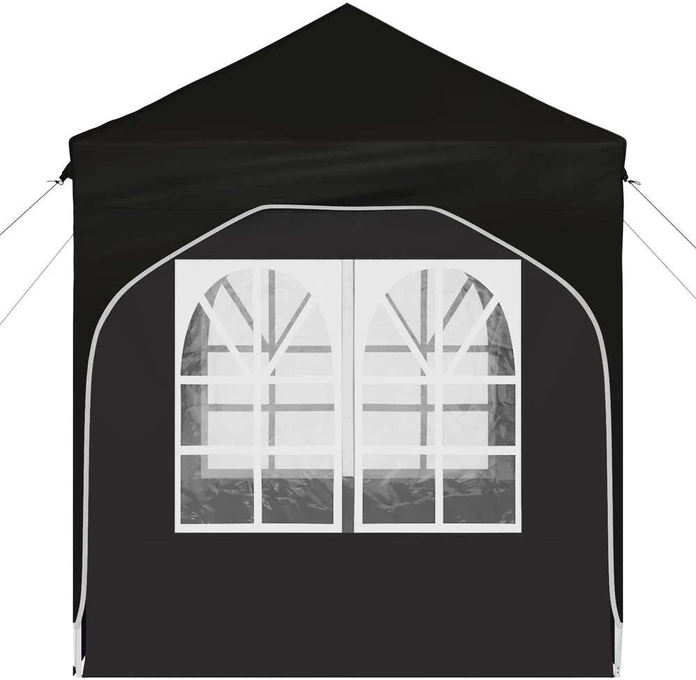 Pop-up šventinis palapinė 192 x 192 x 245 cm Juoda