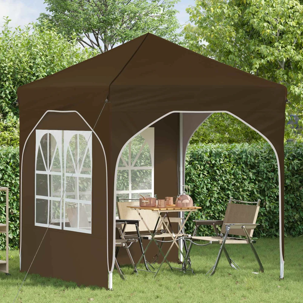 Pop-up šventinis palapinė 192 x 192 x 245 cm Taupe