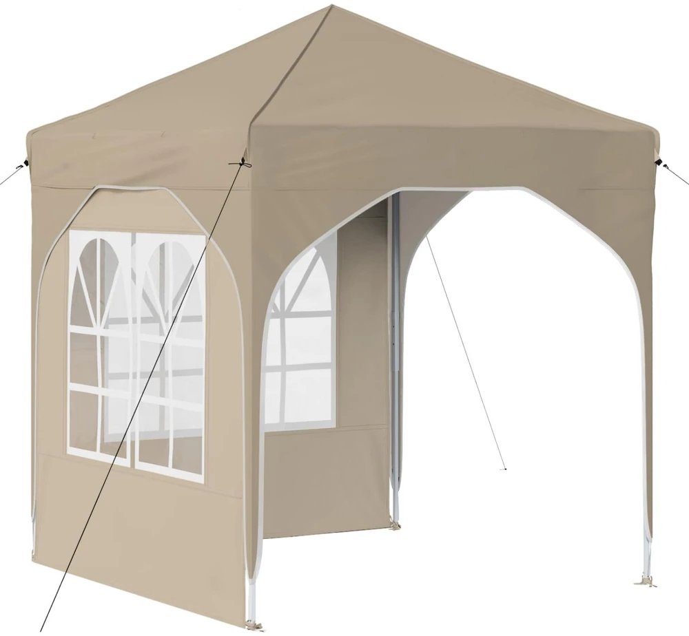 Pop-up šventinis palapinė 192 x 192 x 245 cm Kreminė