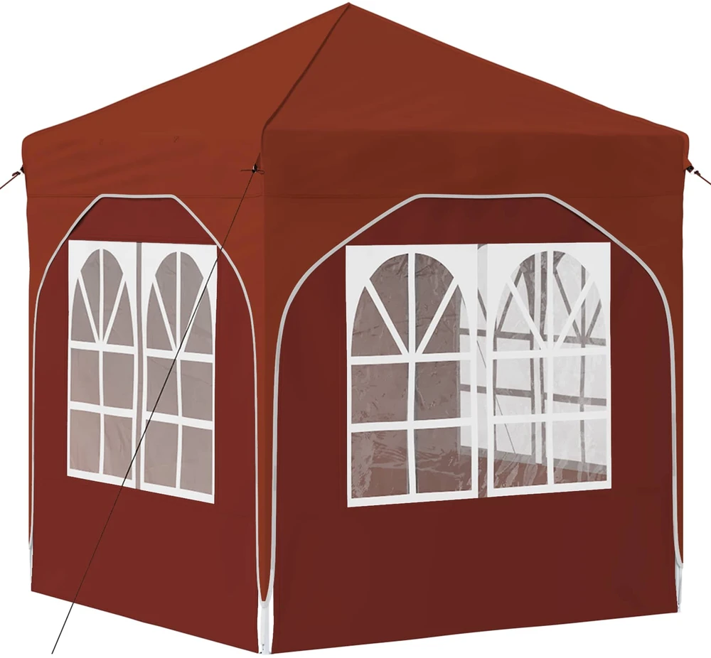Pop-up šventinis palapinė 192 x 192 x 245 cm Terakotos