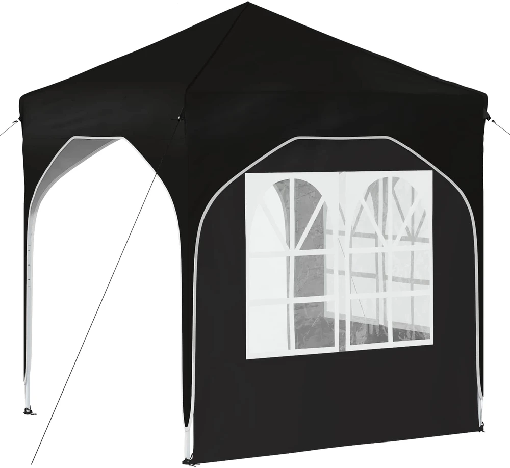 Pop-up šventinis palapinė 192 x 192 x 245 cm Juoda