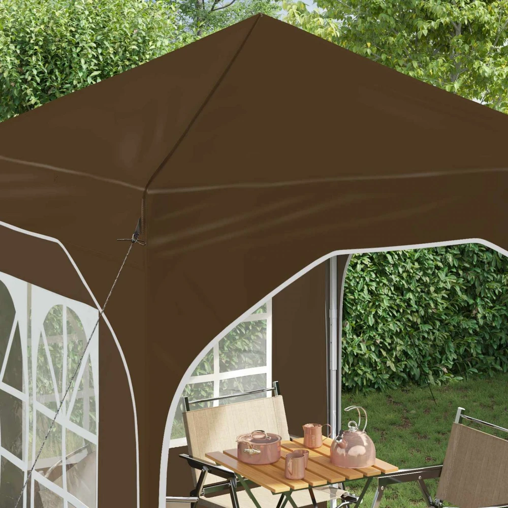 Pop-up šventinis palapinė 192 x 192 x 245 cm Taupe