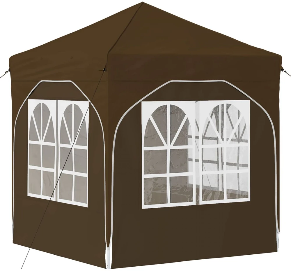 Pop-up šventinis palapinė 192 x 192 x 245 cm Taupe