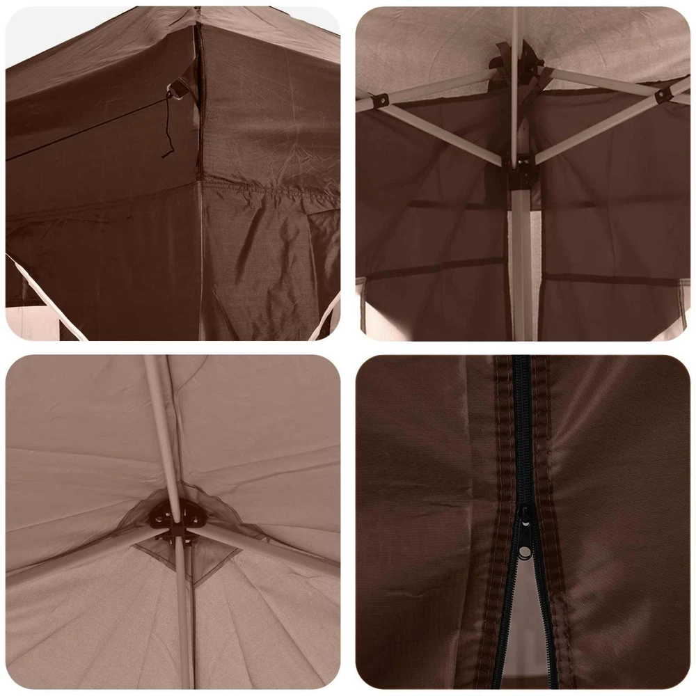 Pop-up šventinis palapinė 192 x 192 x 245 cm Ruda