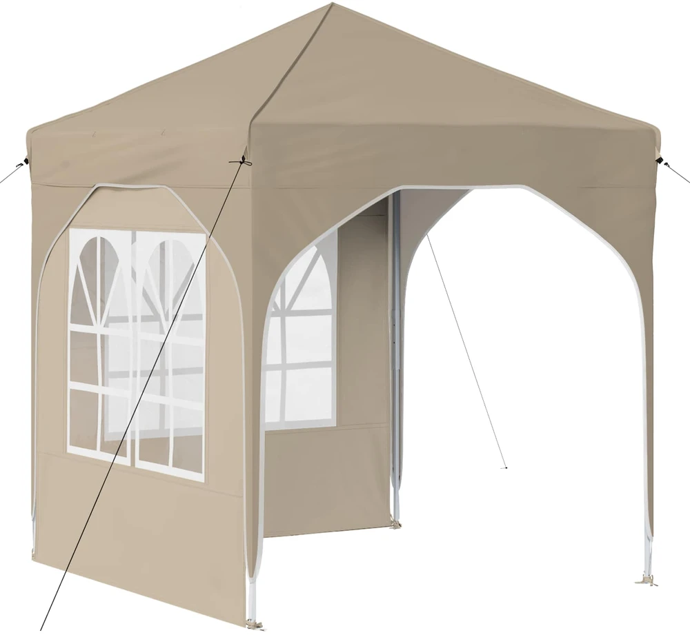 Pop-up šventinis palapinė 192 x 192 x 245 cm Kreminė