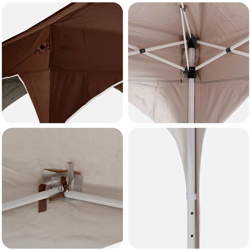 Pop-up šventinis palapinė 194 x 194 x 245 cm Ruda