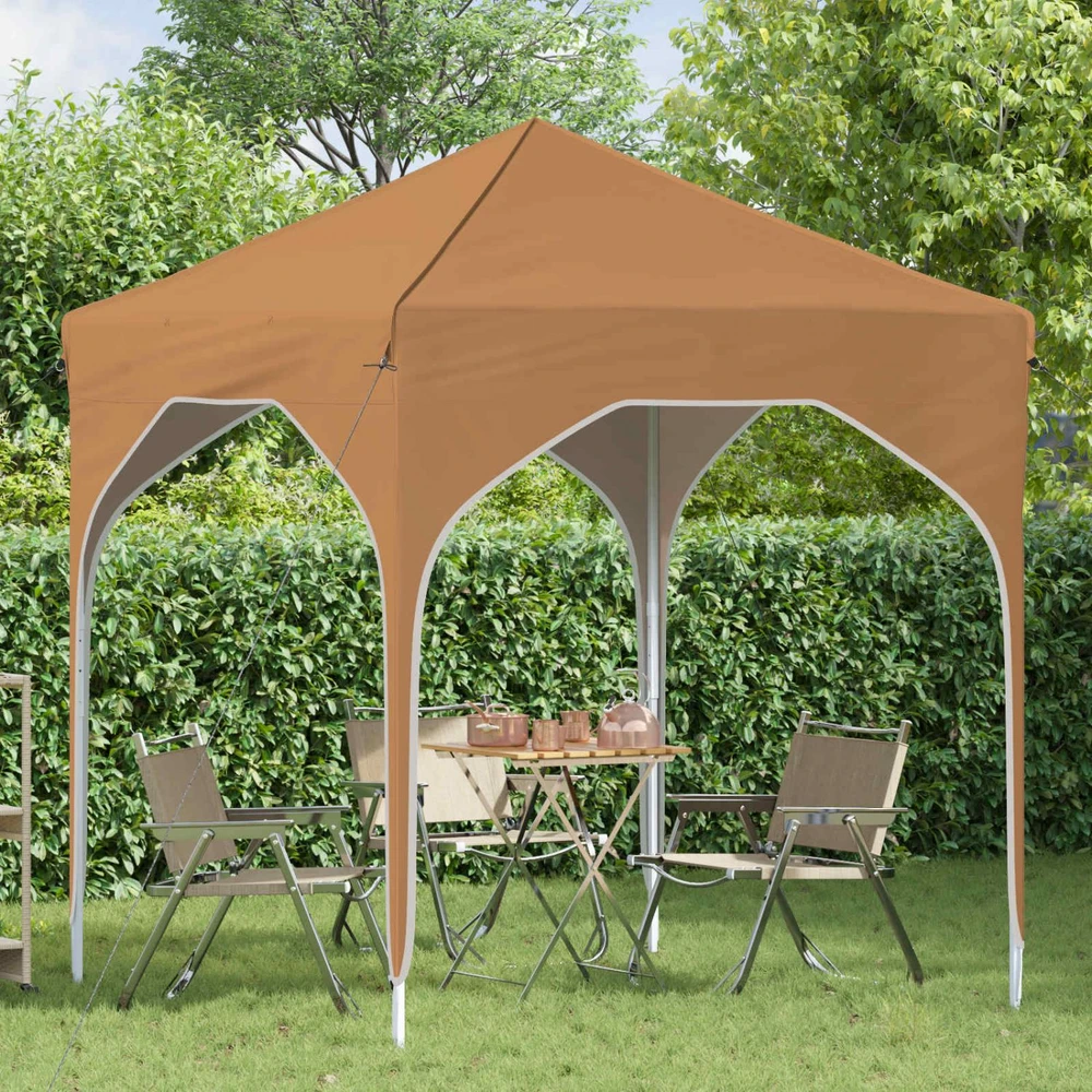 Pop-up šventinis palapinė 194 x 194 x 245 cm Smėlio