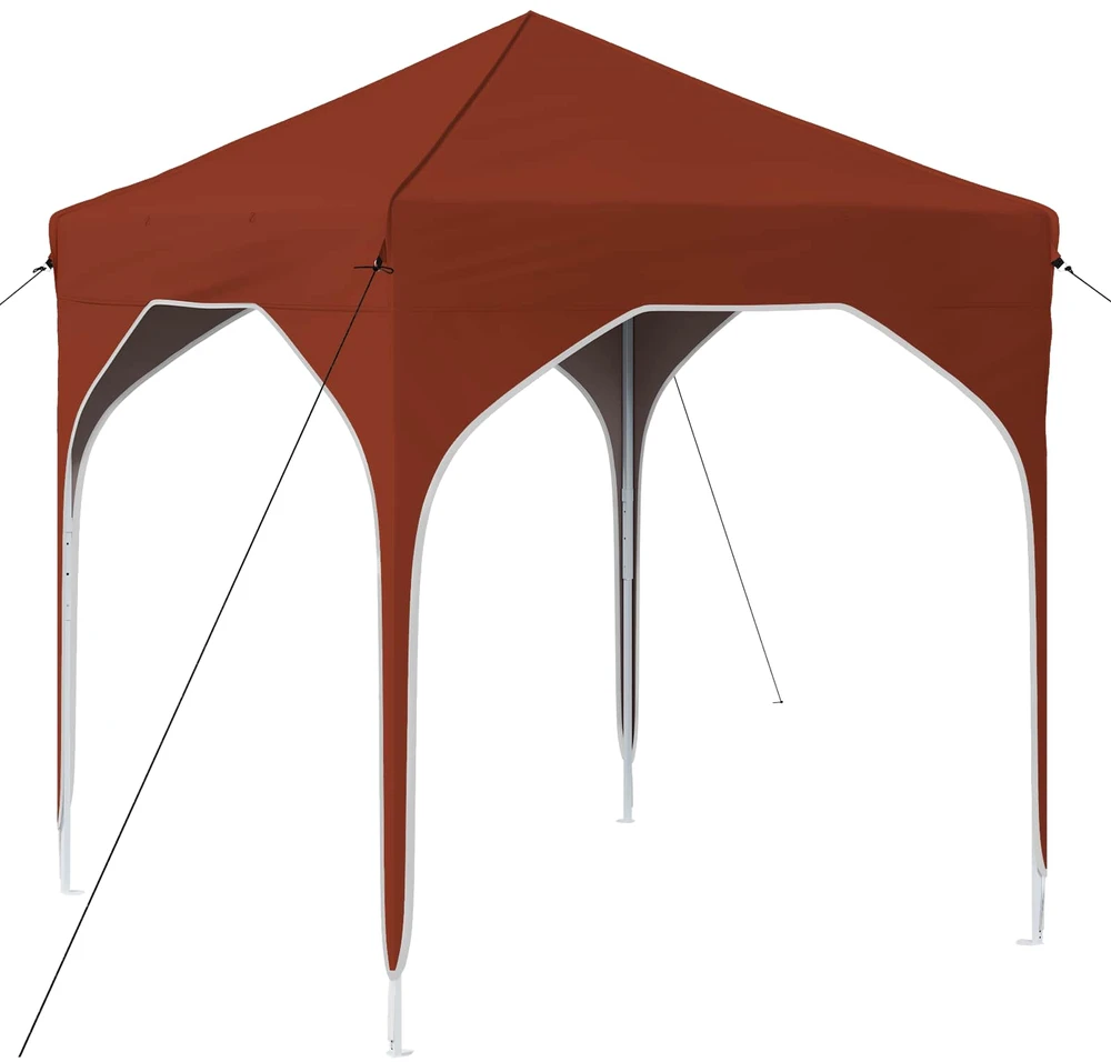 Pop-up šventinis palapinė 194 x 194 x 245 cm Terakotos