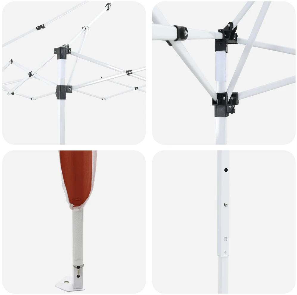 Pop-up šventinis palapinė 194 x 194 x 245 cm Terakotos