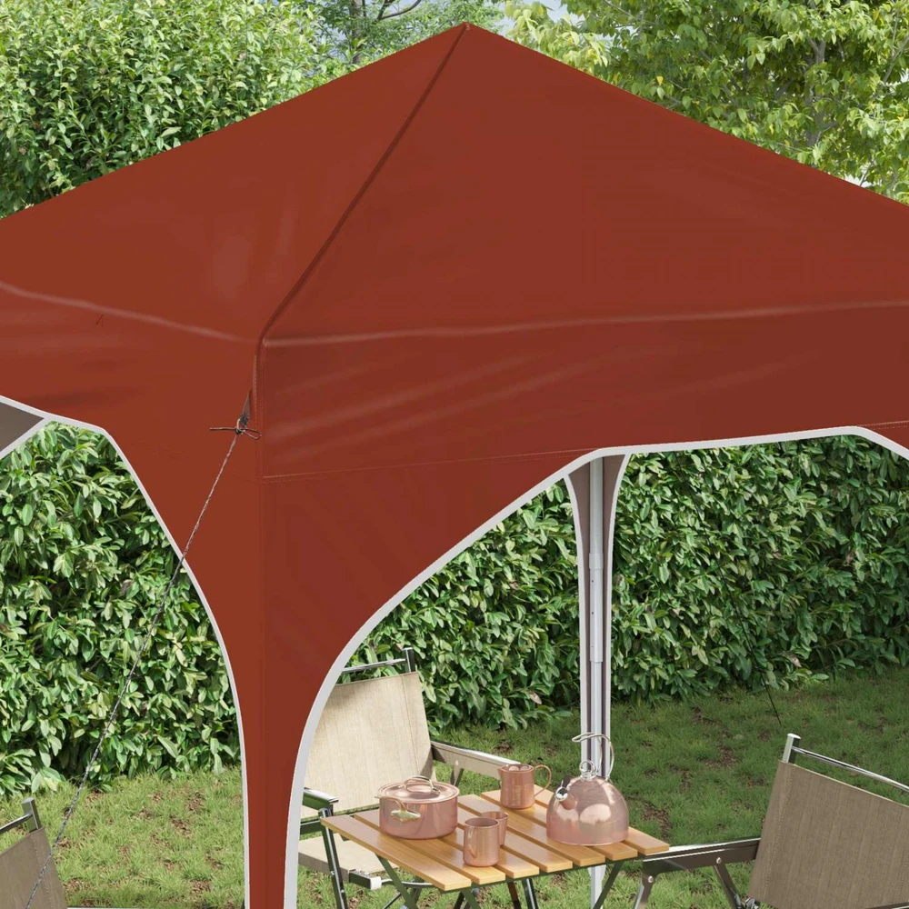 Pop-up šventinis palapinė 194 x 194 x 245 cm Terakotos