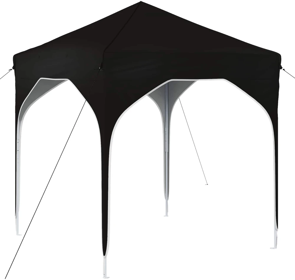 Pop-up šventinis palapinė 194 x 194 x 245 cm Juoda