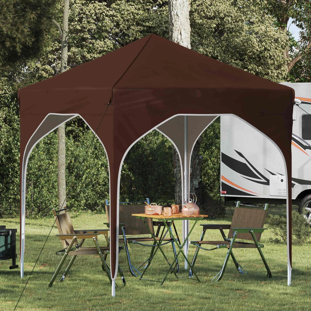 Pop-up šventinis palapinė 194 x 194 x 245 cm Ruda