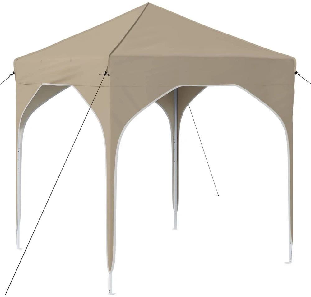Pop-up šventinis palapinė 194 x 194 x 245 cm Kreminė