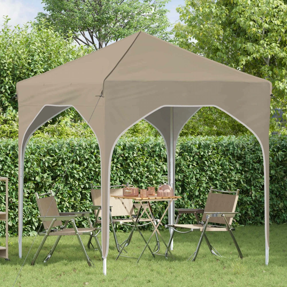 Pop-up šventinis palapinė 194 x 194 x 245 cm Kreminė