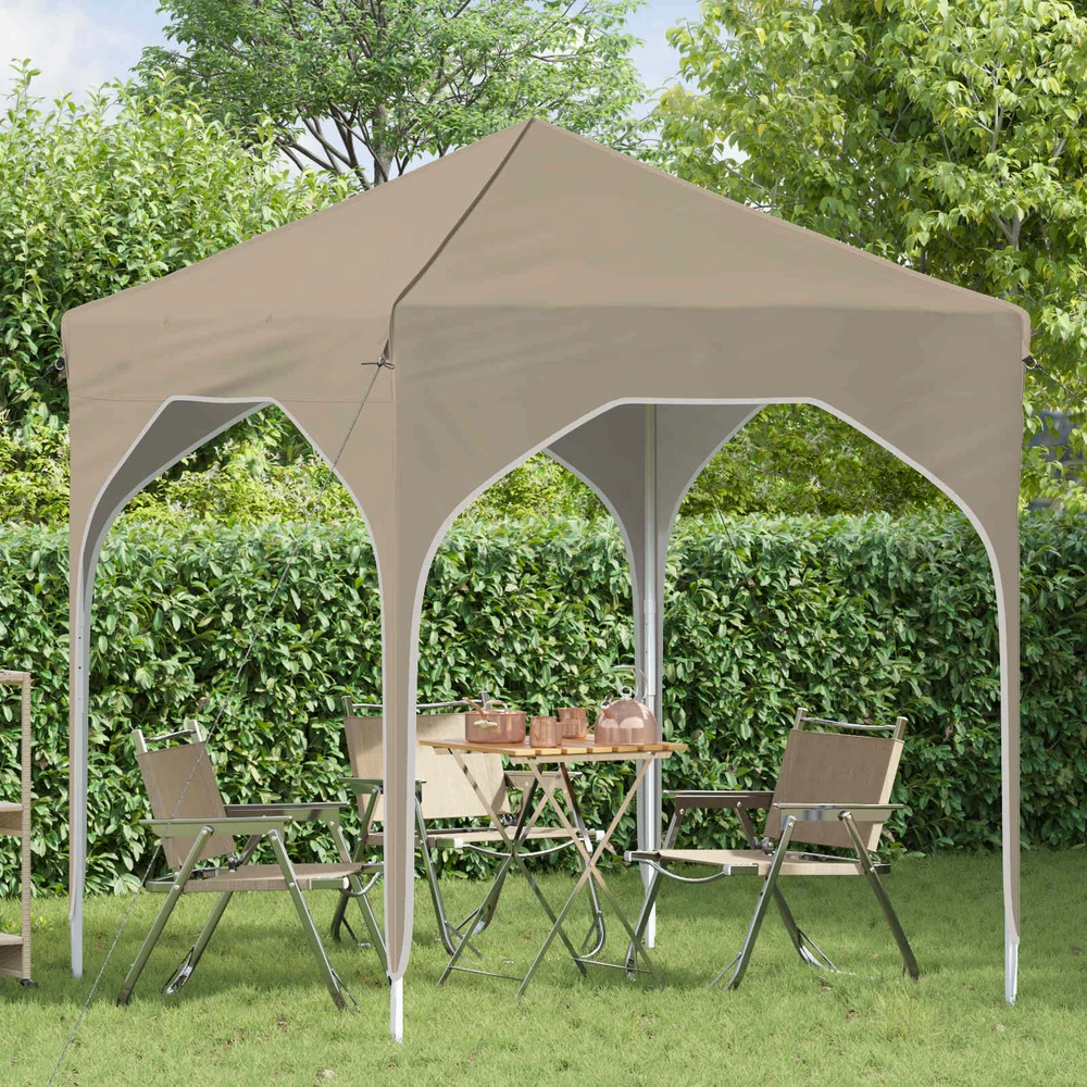 Pop-up šventinis palapinė 194 x 194 x 245 cm Kreminė