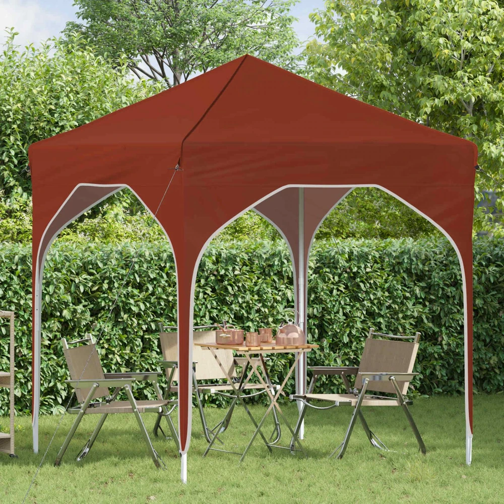Pop-up šventinis palapinė 194 x 194 x 245 cm Terakotos