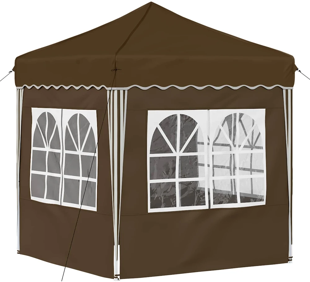 Pop-up šventinis palapinė 195 x 195 x 245 cm Taupe