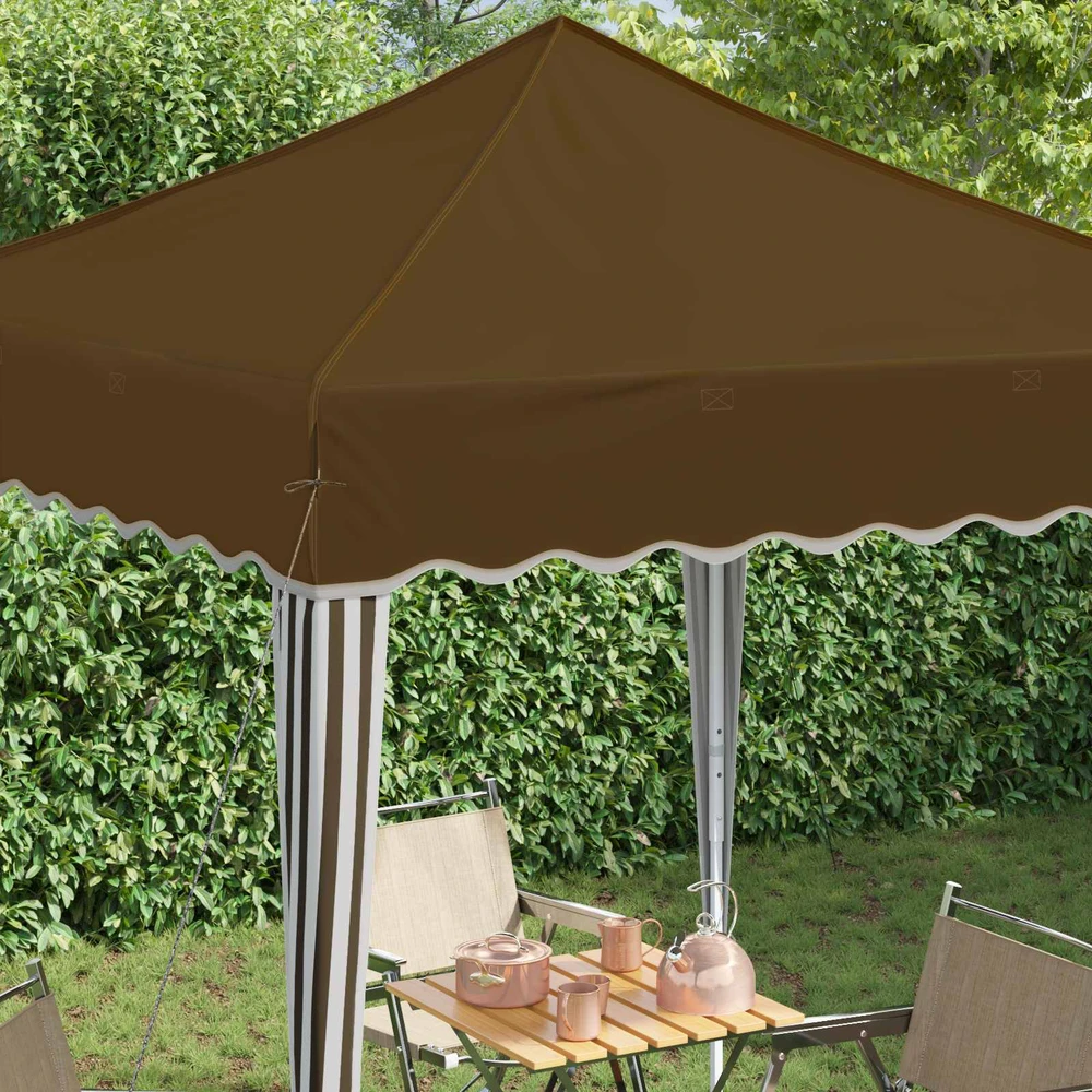 Pop-up šventinis palapinė 195 x 195 x 245 cm Taupe