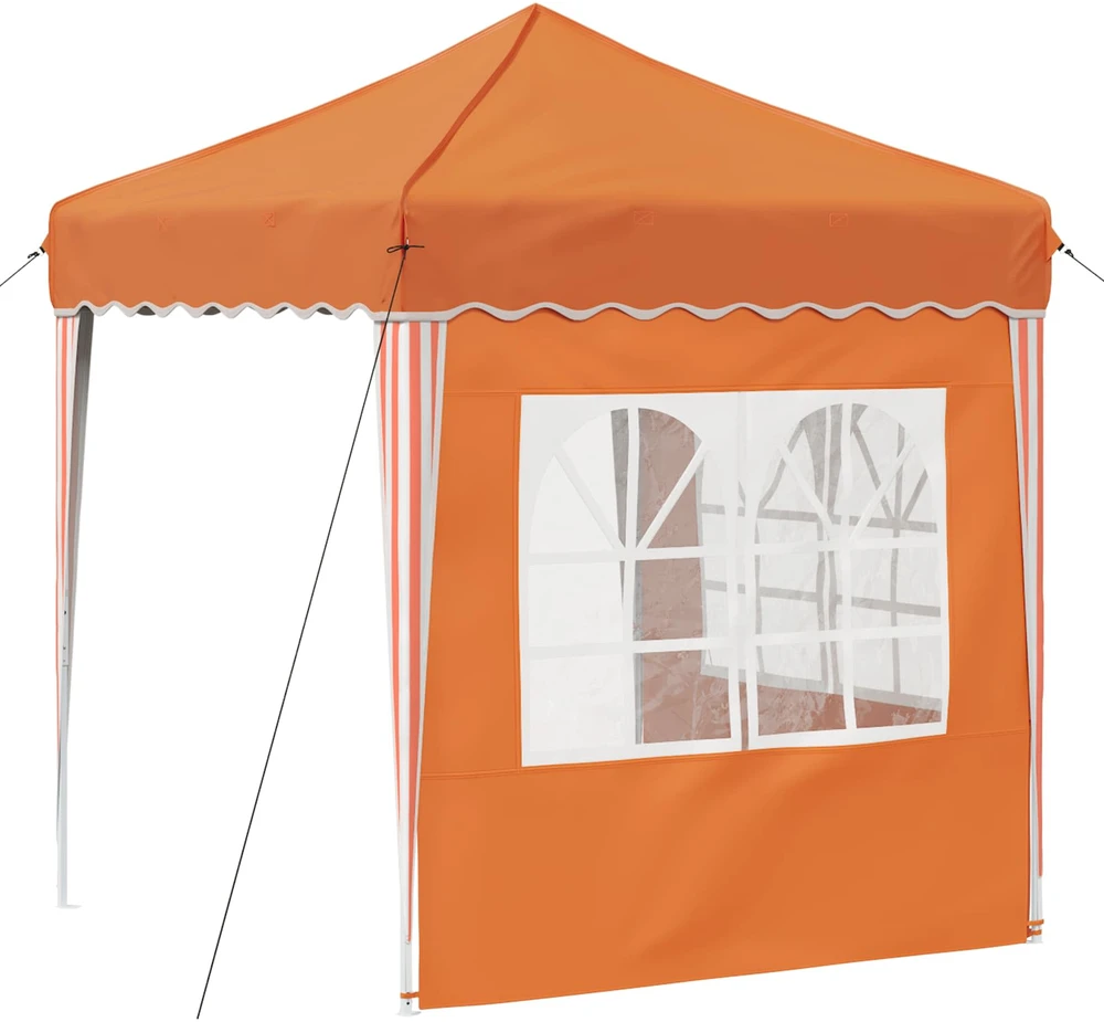 Pop-up šventinis palapinė 195 x 195 x 245 cm Oranžinė