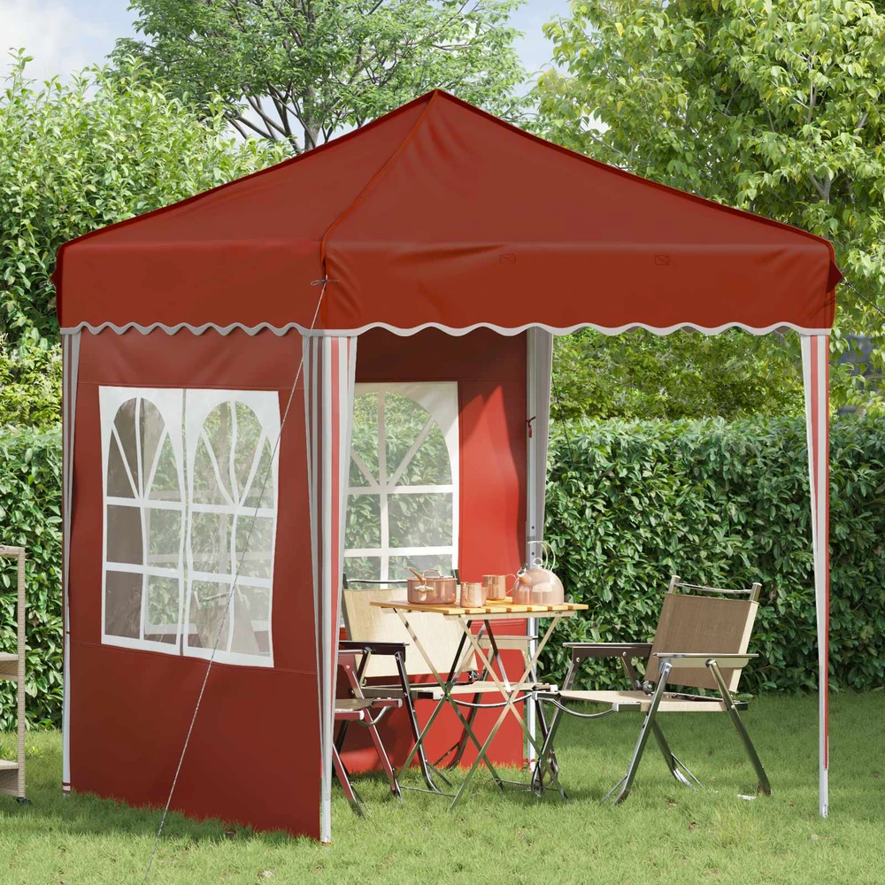 Pop-up šventinis palapinė 195 x 195 x 245 cm Terakotos