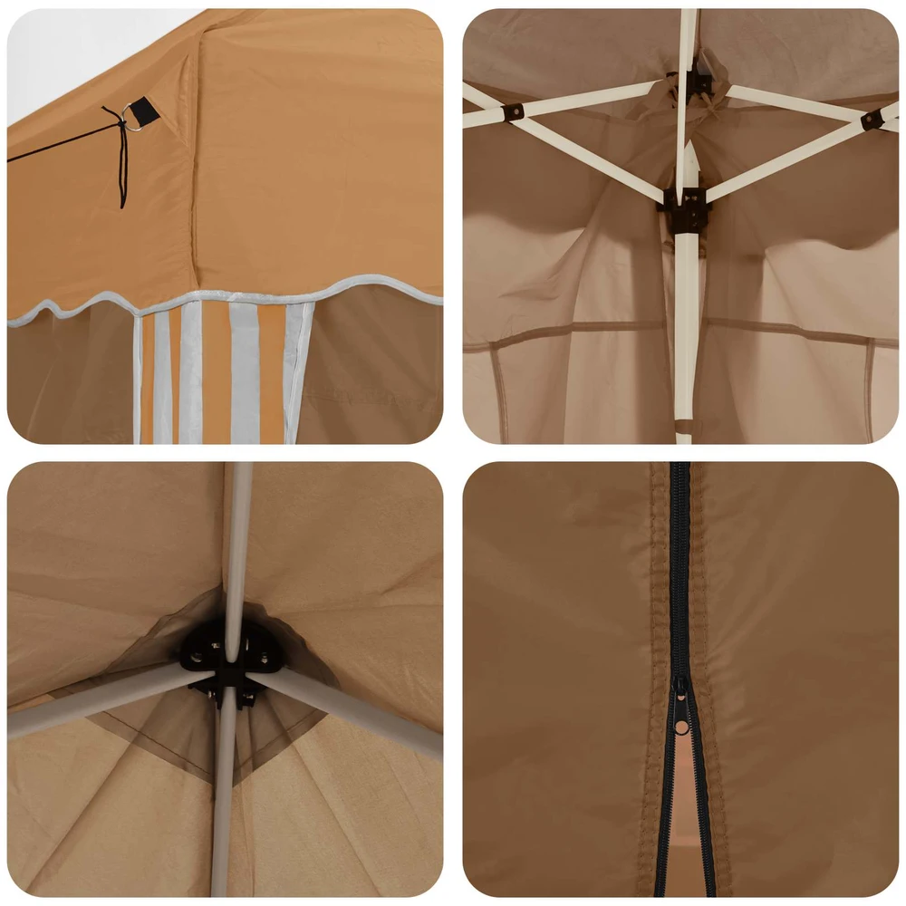 Pop-up šventinis palapinė 195 x 195 x 245 cm Smėlio
