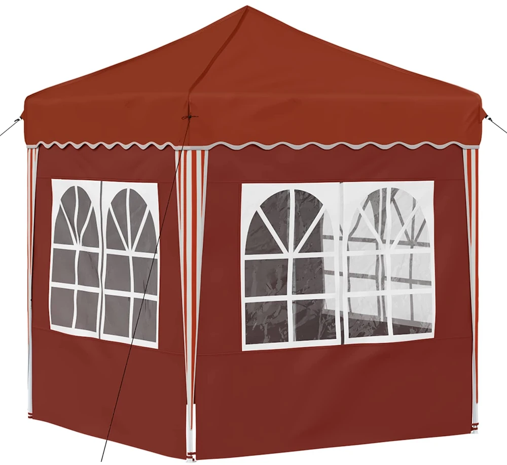 Pop-up šventinis palapinė 195 x 195 x 245 cm Terakotos