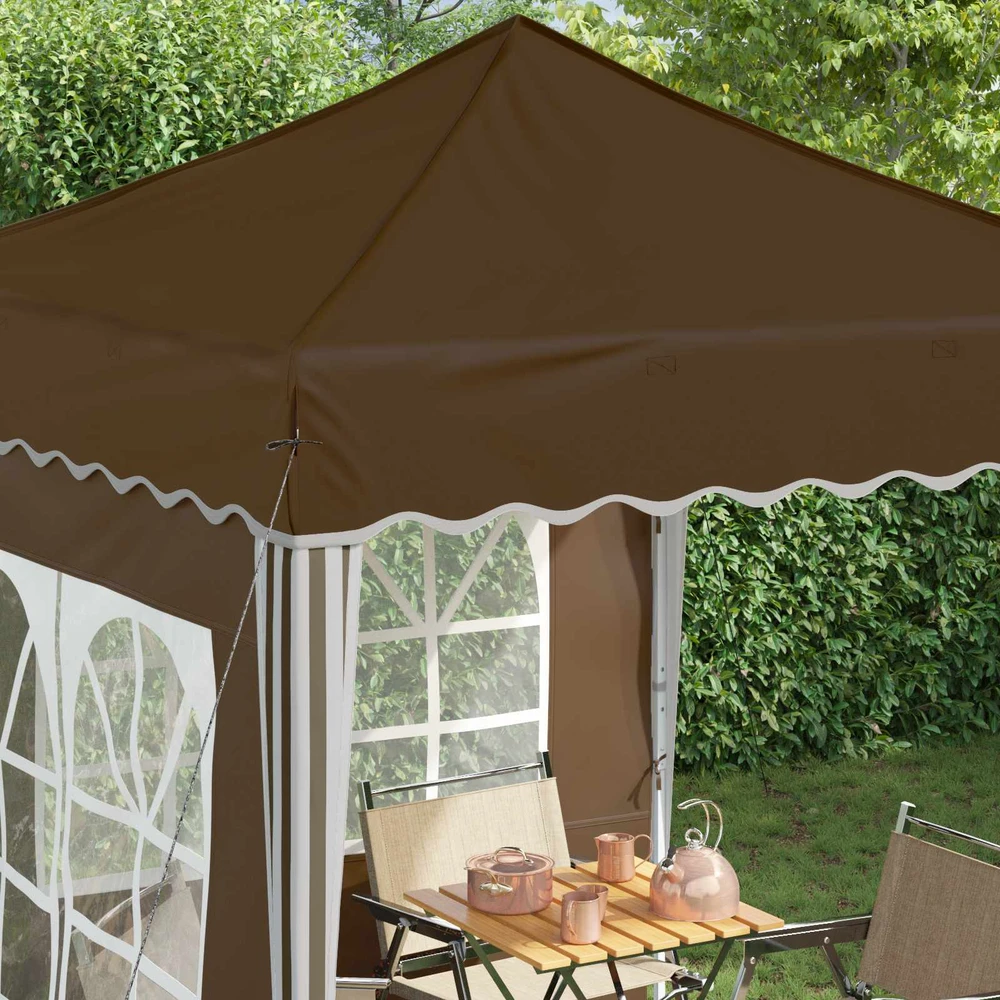 Pop-up šventinis palapinė 195 x 195 x 245 cm Taupe