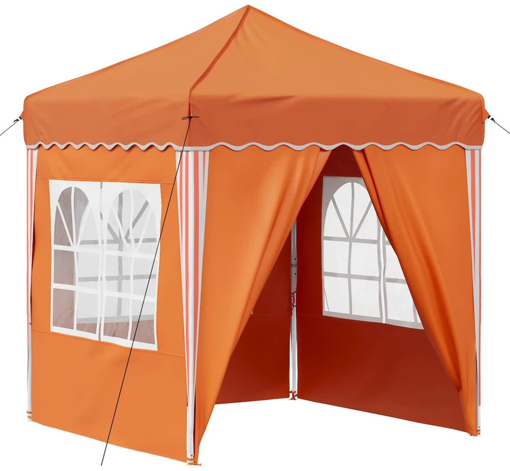 Pop-up šventinis palapinė 195 x 195 x 245 cm Oranžinė