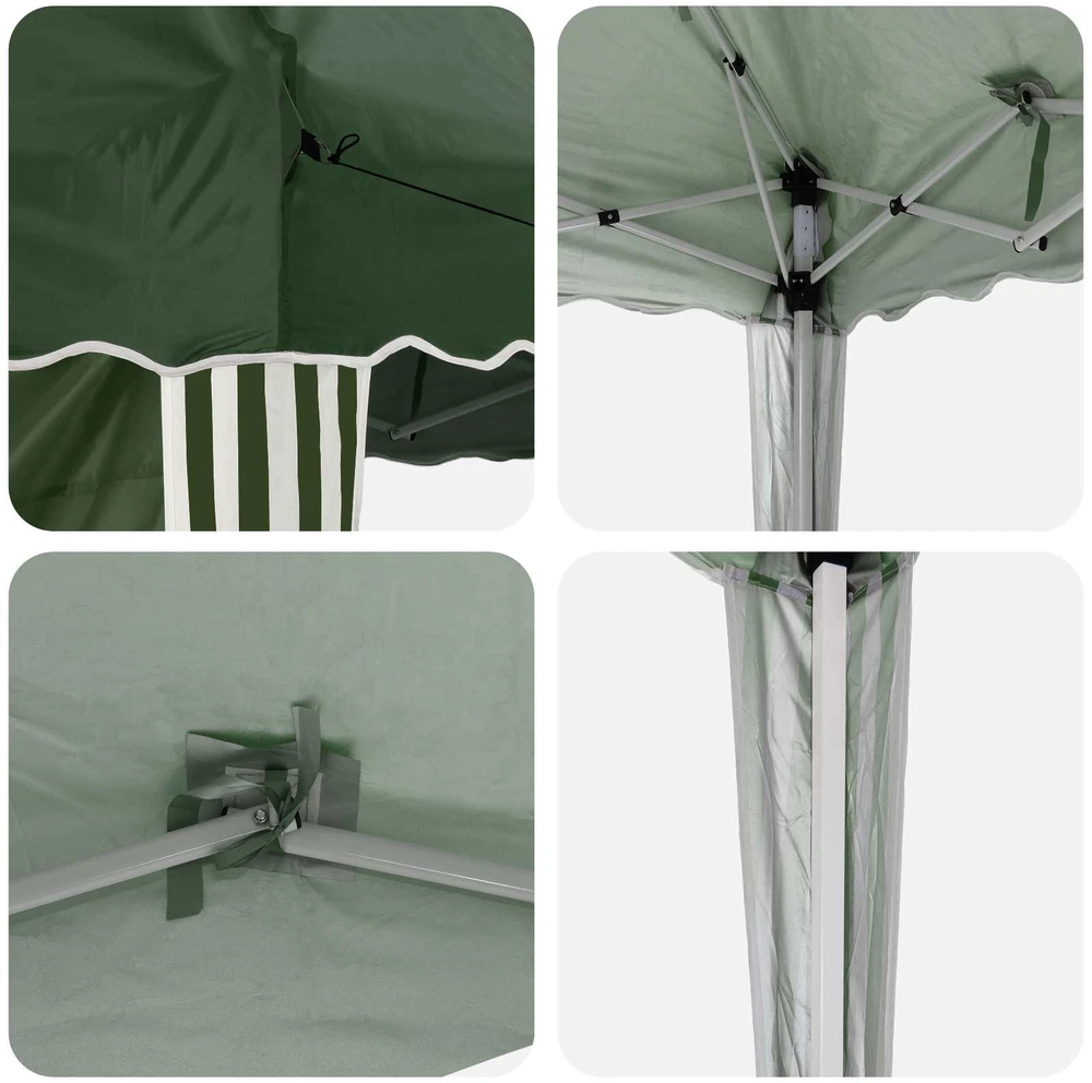 Pop-up šventinis palapinė 195 x 195 x 245 cm Žalia