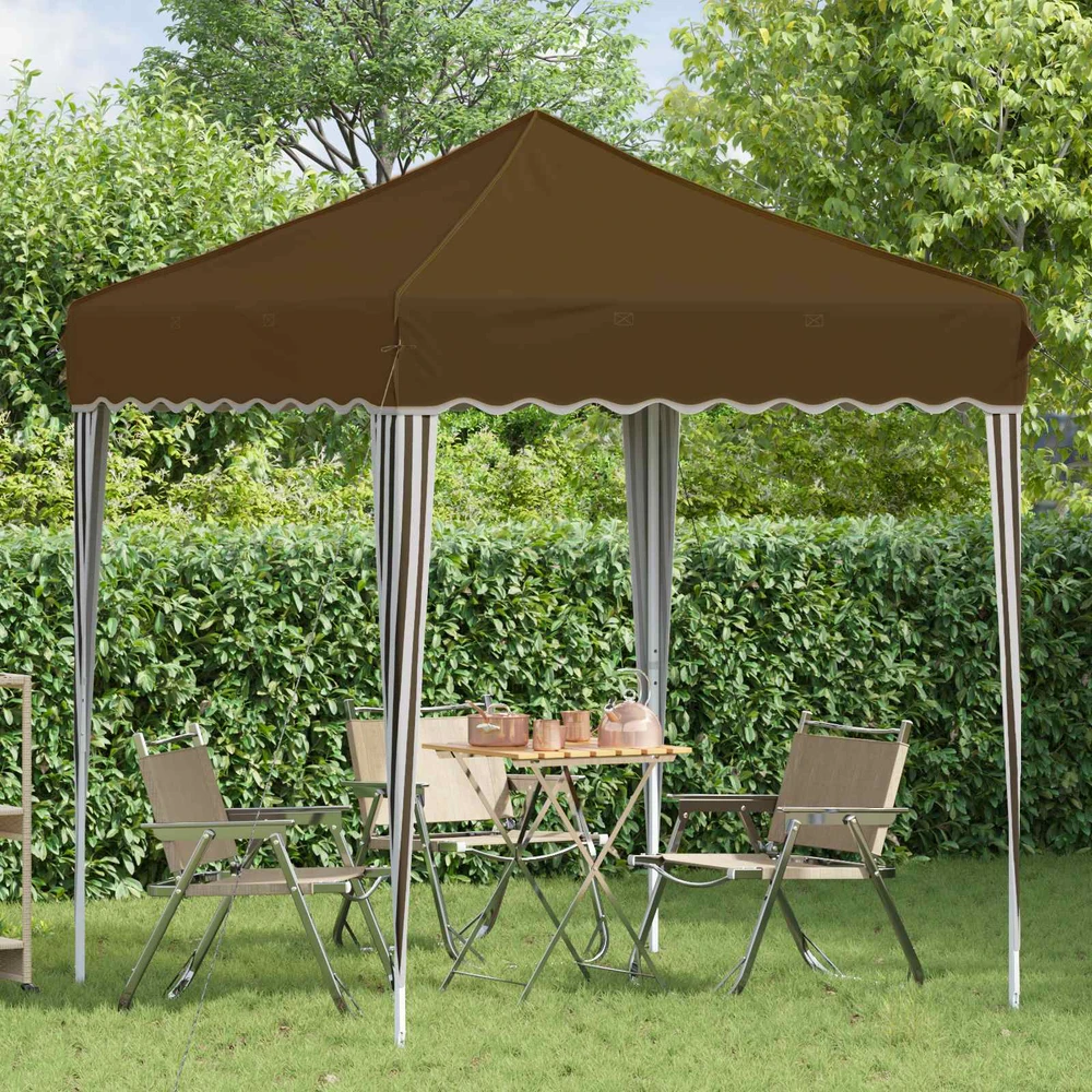 Pop-up šventinis palapinė 195 x 195 x 245 cm Taupe