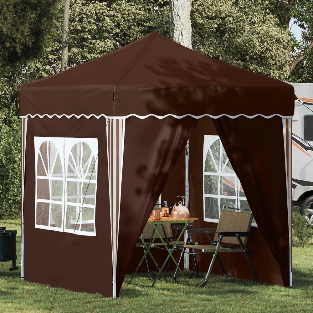 Pop-up šventinis palapinė 195 x 195 x 245 cm Ruda
