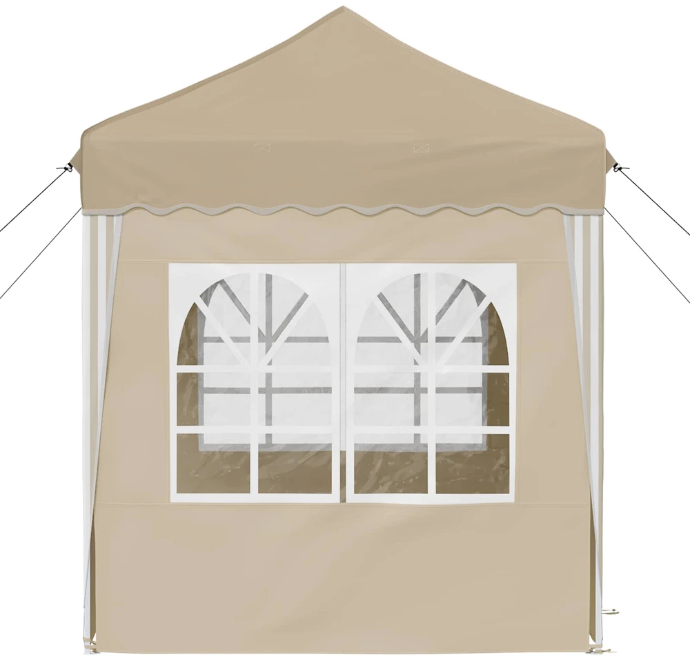 Pop-up šventinis palapinė 195 x 195 x 245 cm Kreminė