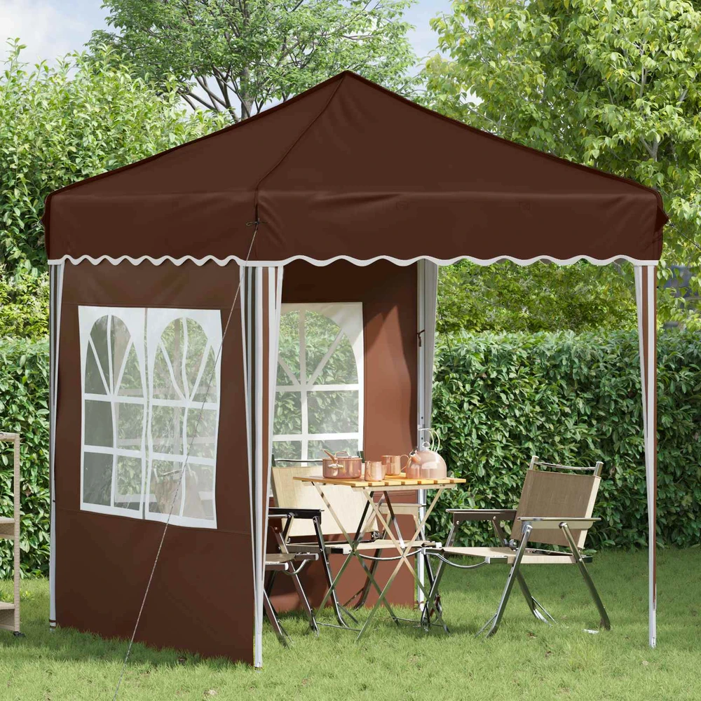 Pop-up šventinis palapinė 195 x 195 x 245 cm Ruda