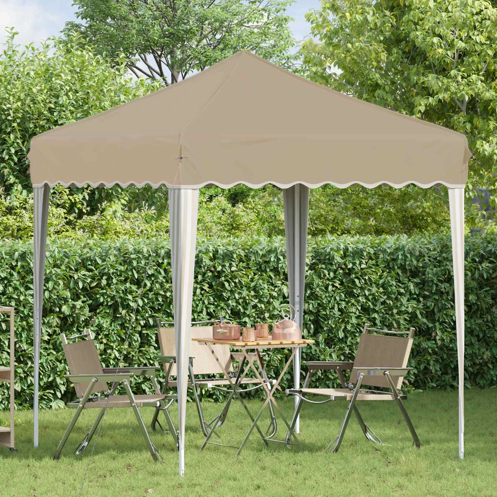 Pop-up šventinis palapinė 195 x 195 x 245 cm Kreminė