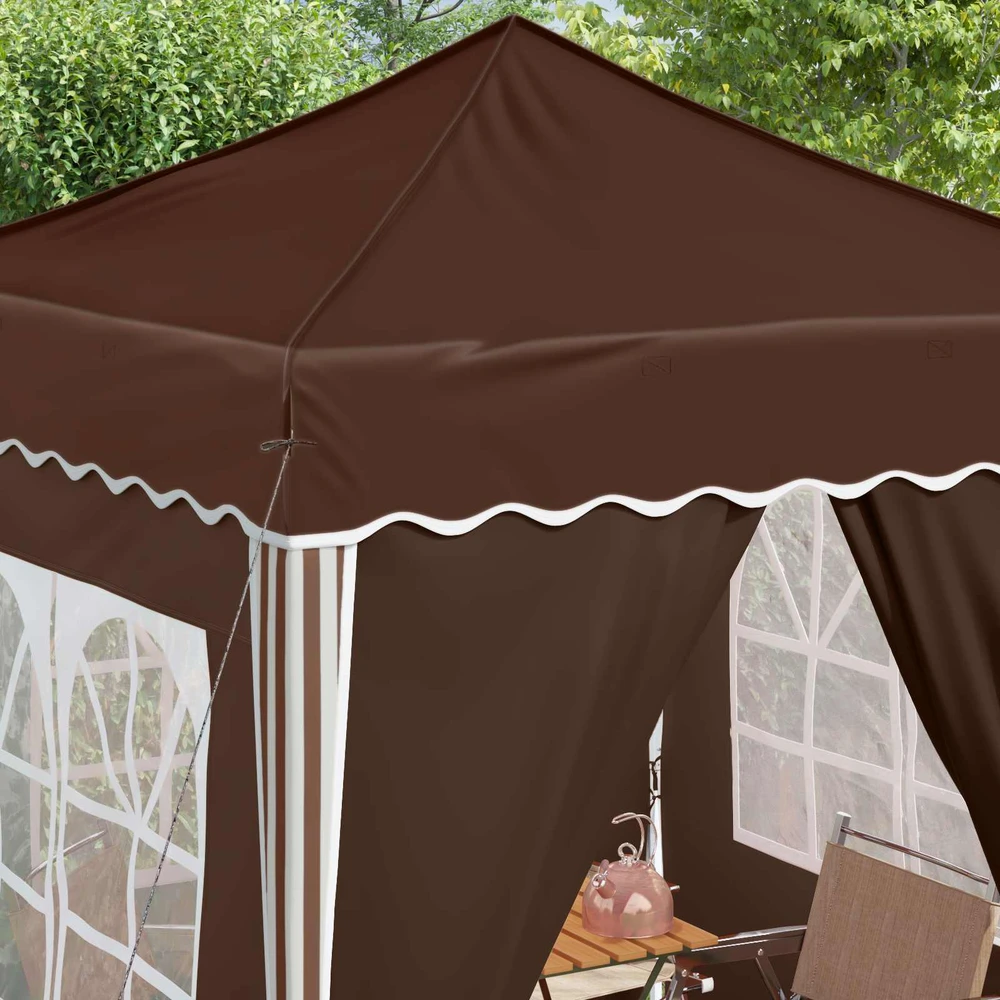 Pop-up šventinis palapinė 195 x 195 x 245 cm Ruda