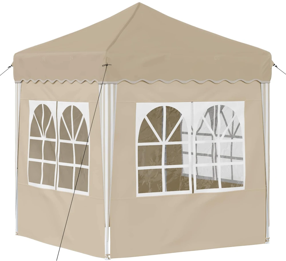 Pop-up šventinis palapinė 195 x 195 x 245 cm Kreminė