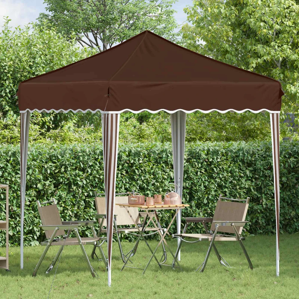 Pop-up šventinis palapinė 195 x 195 x 245 cm Ruda