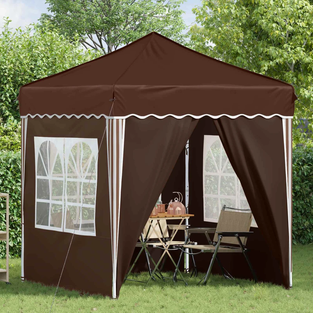 Pop-up šventinis palapinė 195 x 195 x 245 cm Ruda