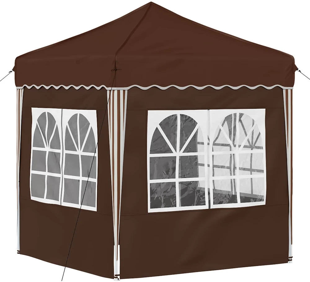 Pop-up šventinis palapinė 195 x 195 x 245 cm Ruda