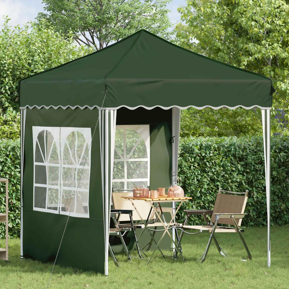 Pop-up šventinis palapinė 195 x 195 x 245 cm Žalia