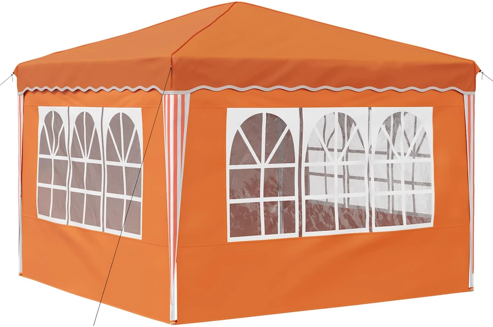 Pop-up šventinis palapinė 288 x 288 x 245 cm Oranžinė