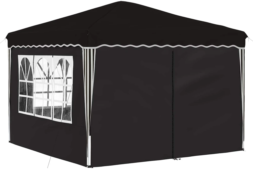 Pop-up šventinis palapinė 288 x 288 x 245 cm Juoda