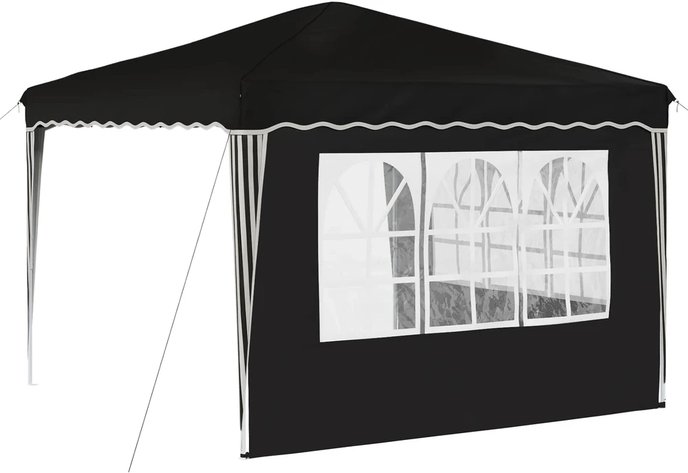 Pop-up šventinis palapinė 288 x 288 x 245 cm Juoda