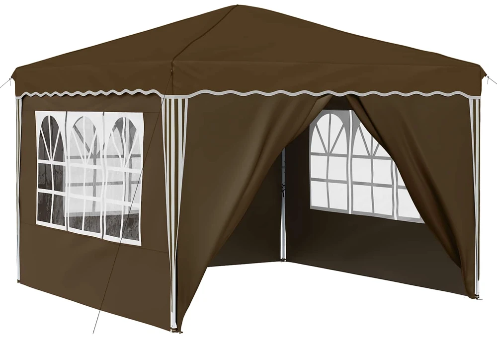 Pop-up šventinis palapinė 288 x 288 x 245 cm Taupe