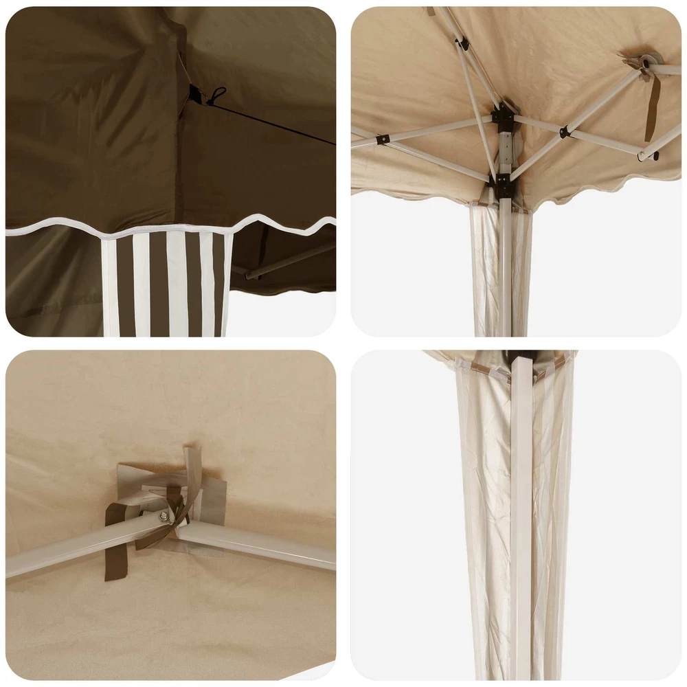 Pop-up šventinis palapinė 288 x 288 x 245 cm Taupe